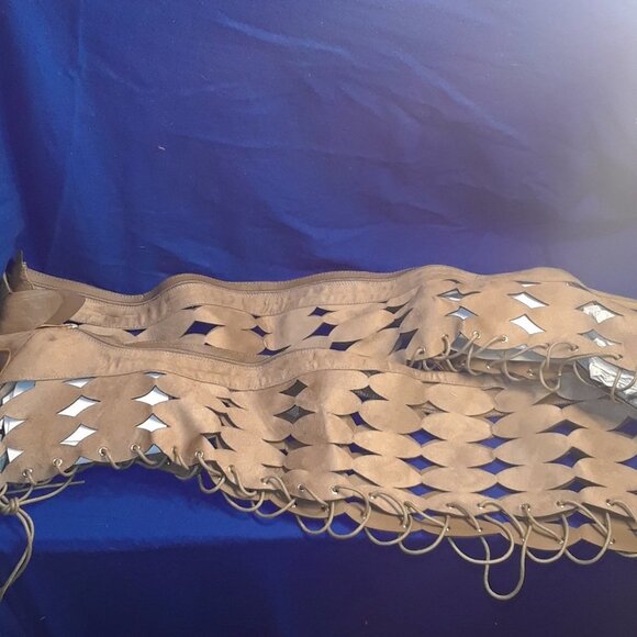 Gladiator Thigh High SUEDE Stilettos Boots Open Toe / CUT OUTS - Picture 7 of 10